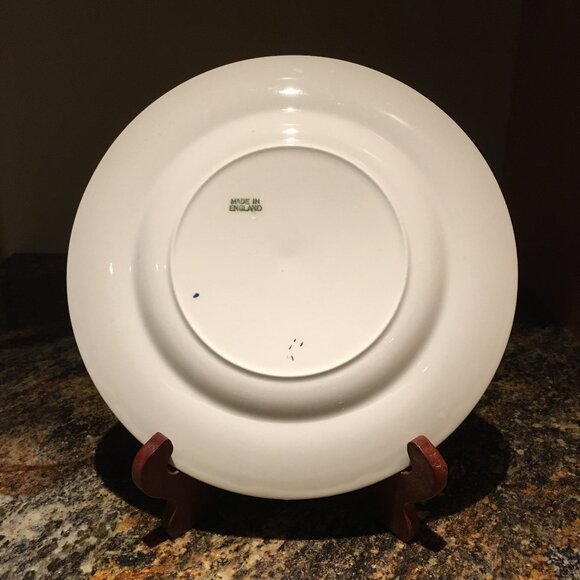 Vintage English CROWN DUCAL Cobalt and Gold Trim Dessert Plate #8 - Picture 2 of 7